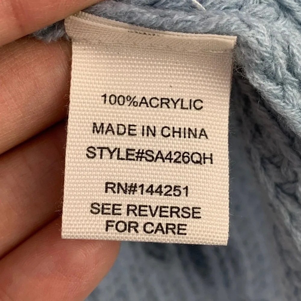 Moon & Madison Colorblock Stripe Sweater Women Small Blue Green White Knit Crop